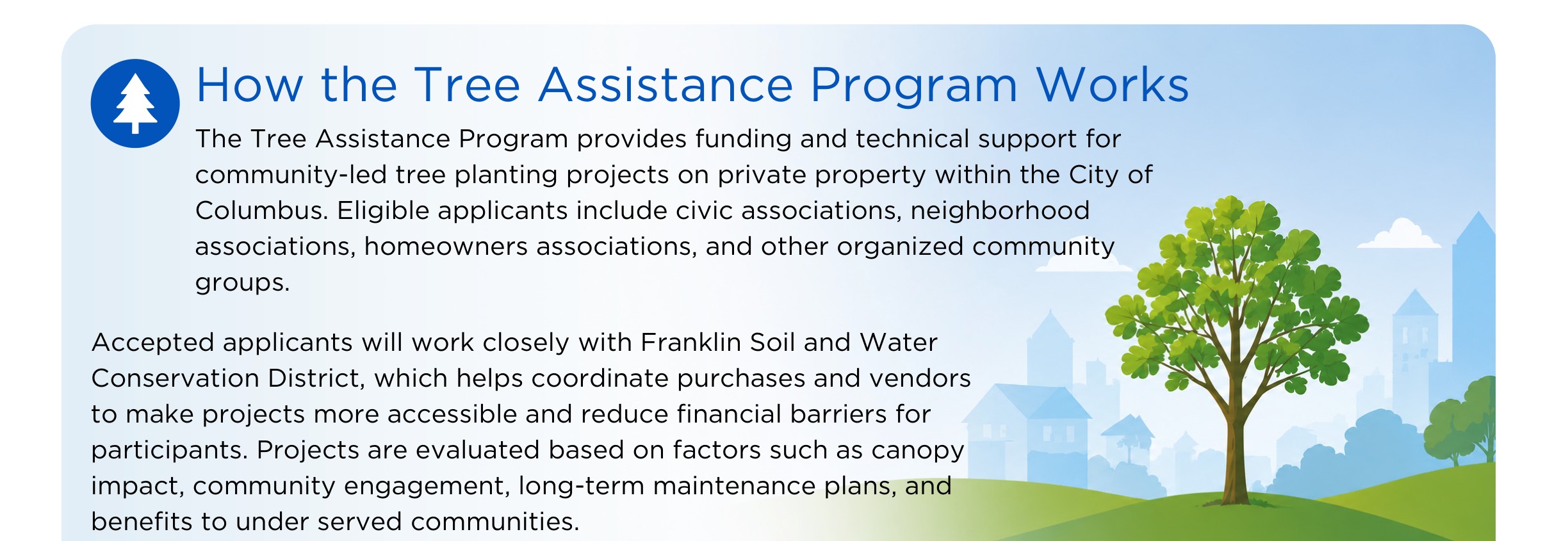 How the Tree Assistance Program Works