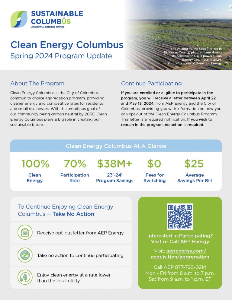 Energizing Progress: Clean Energy Columbus Spring 2024 Update